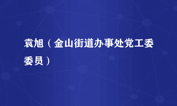 袁旭（金山街道办事处党工委委员）