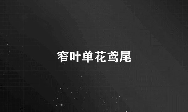 窄叶单花鸢尾