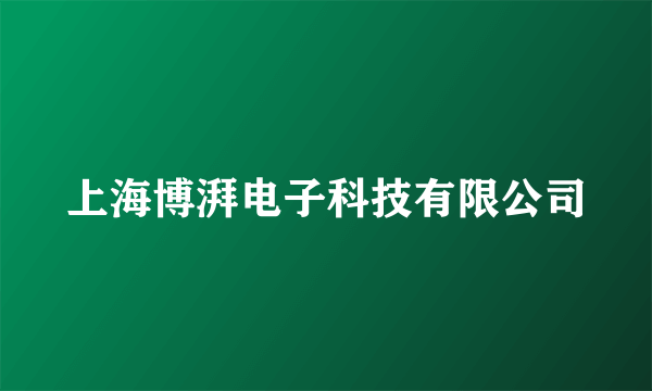 上海博湃电子科技有限公司