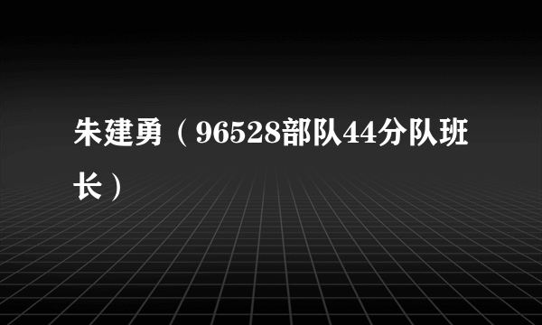 朱建勇（96528部队44分队班长）