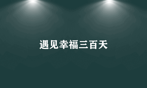 遇见幸福三百天