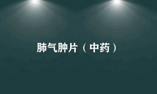 肺气肿片（中药）