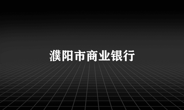 濮阳市商业银行