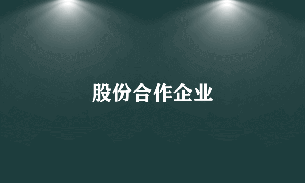 股份合作企业