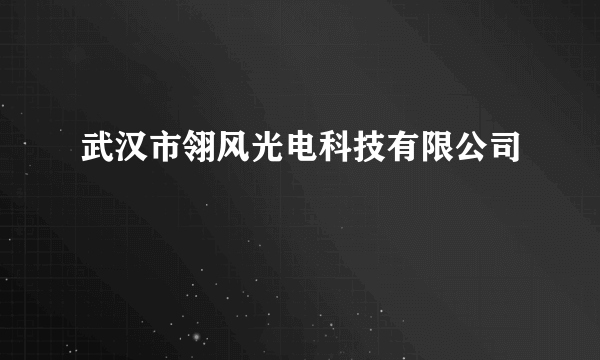 武汉市翎风光电科技有限公司