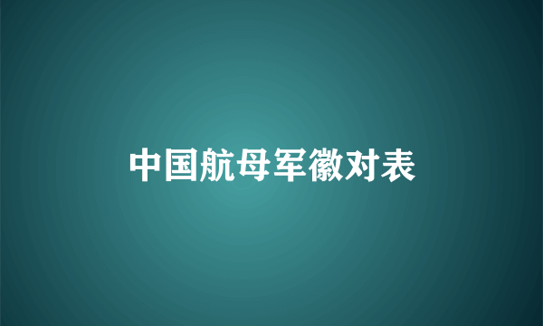 中国航母军徽对表
