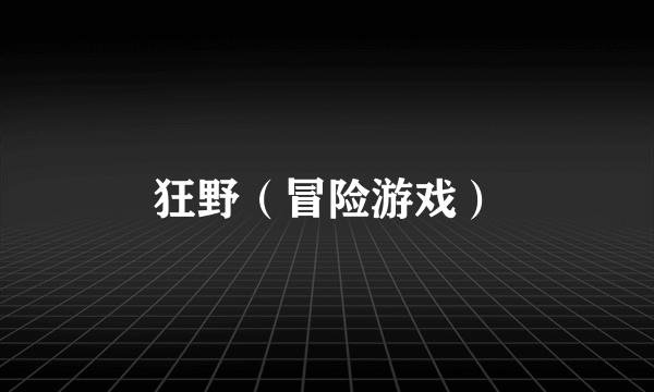 狂野（冒险游戏）