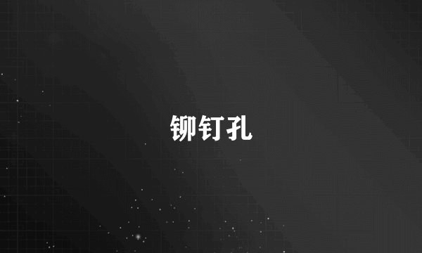 铆钉孔