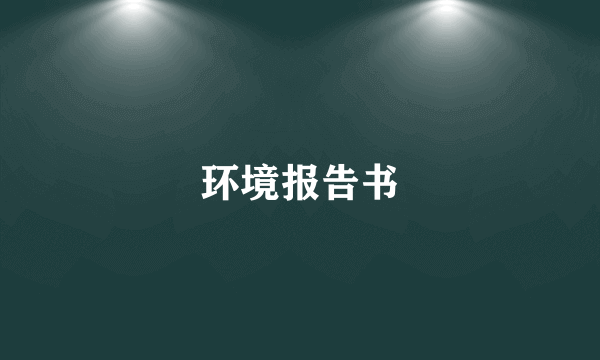 环境报告书