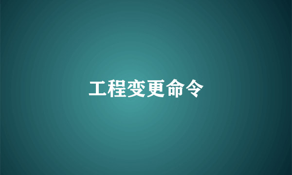 工程变更命令