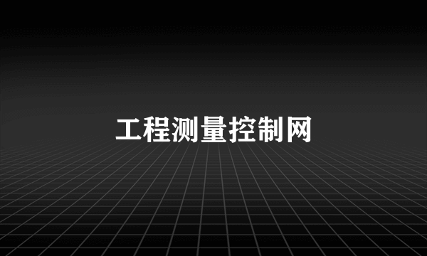工程测量控制网
