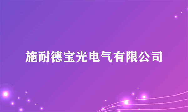施耐德宝光电气有限公司