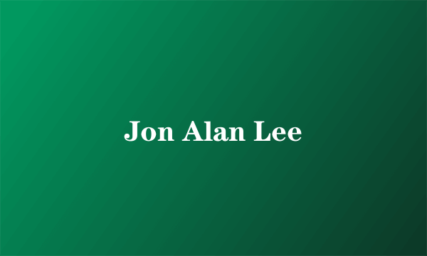 Jon Alan Lee