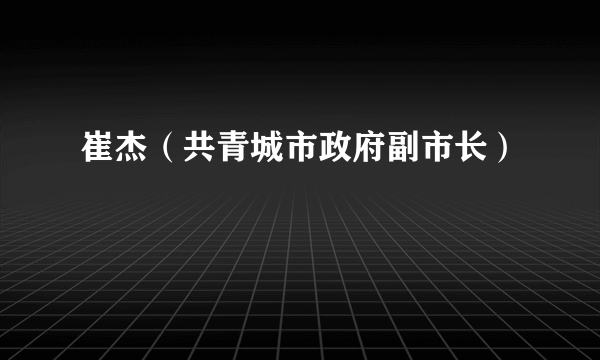 崔杰（共青城市政府副市长）