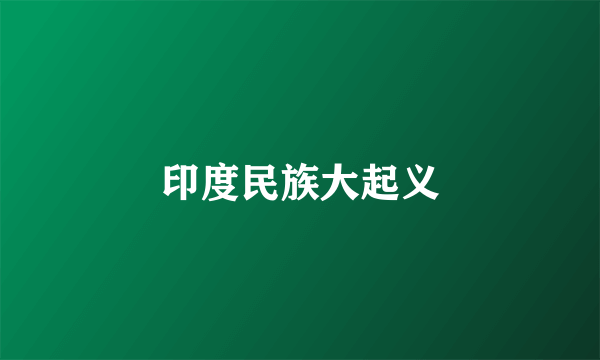 印度民族大起义