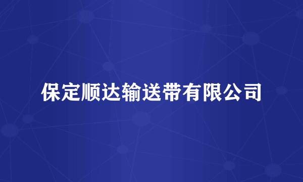 保定顺达输送带有限公司