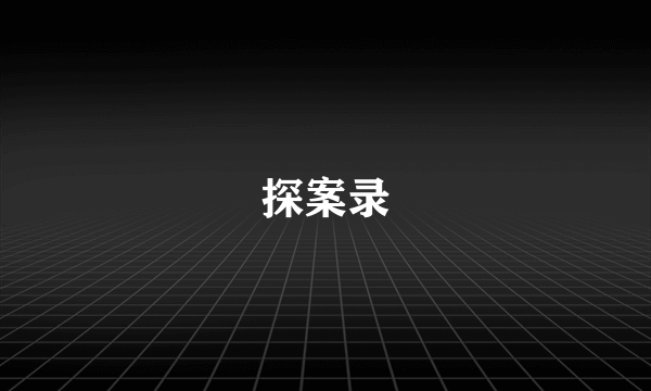 探案录