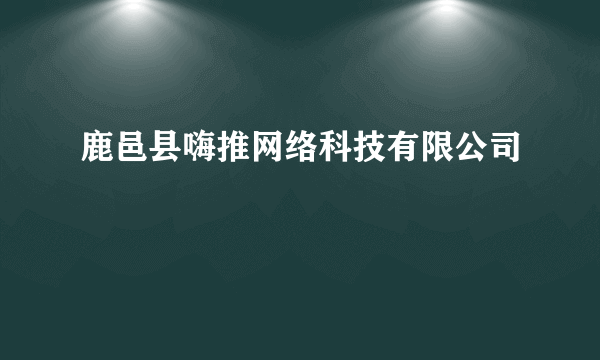 鹿邑县嗨推网络科技有限公司