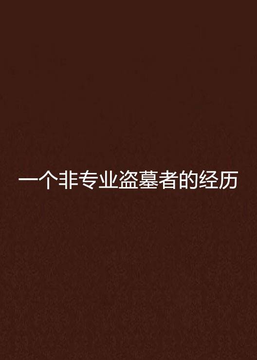 一个非专业盗墓者的经历