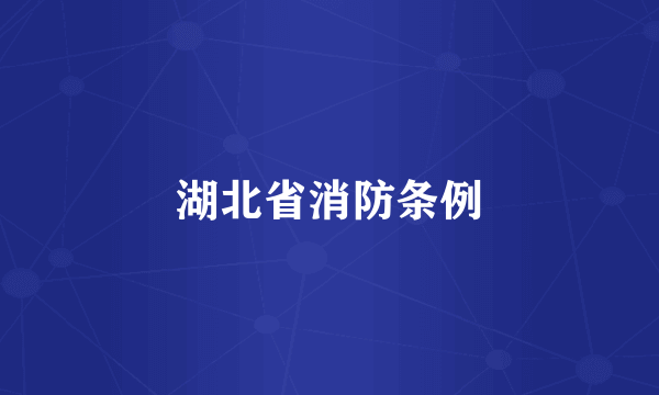 湖北省消防条例