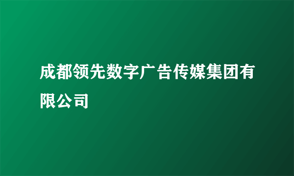 成都领先数字广告传媒集团有限公司