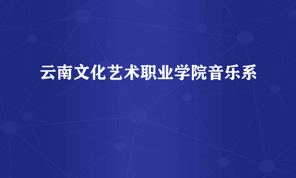 云南文化艺术职业学院音乐系