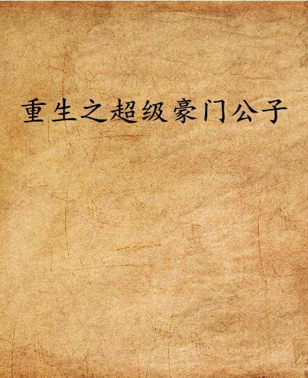 重生之超级豪门公子
