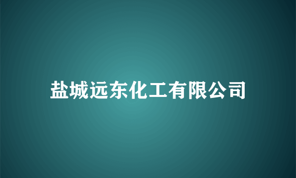 盐城远东化工有限公司
