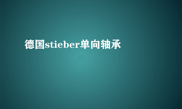 德国stieber单向轴承