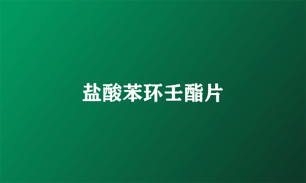 盐酸苯环壬酯片