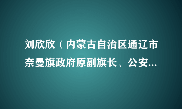 刘欣欣（内蒙古自治区通辽市奈曼旗政府原副旗长、公安局塬局长）