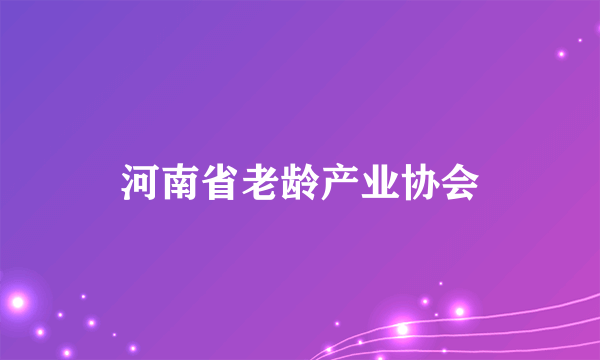 河南省老龄产业协会