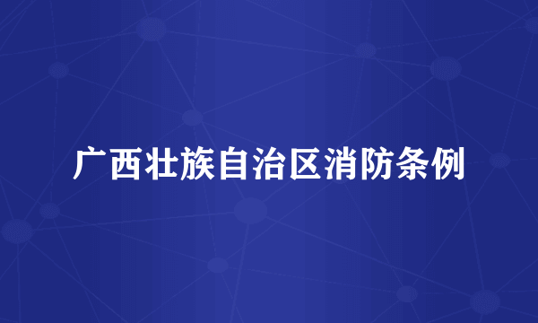 广西壮族自治区消防条例