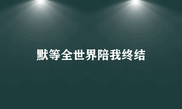 默等全世界陪我终结