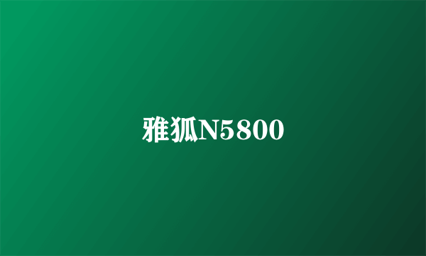 雅狐N5800