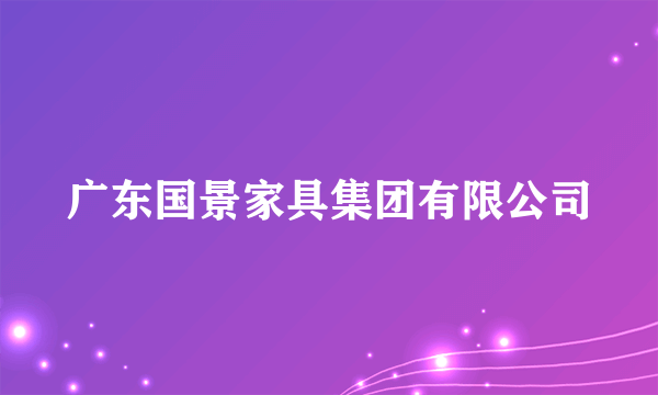 广东国景家具集团有限公司