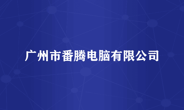 广州市番腾电脑有限公司