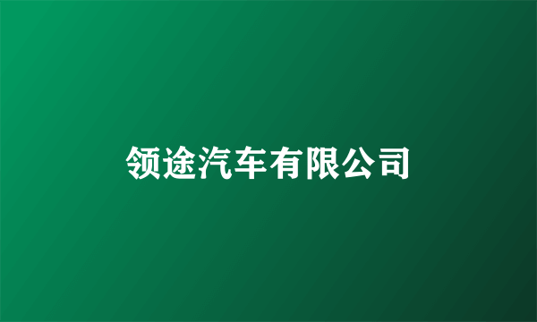 领途汽车有限公司