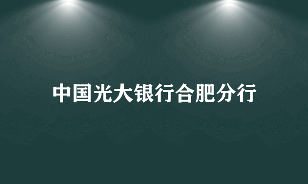 中国光大银行合肥分行