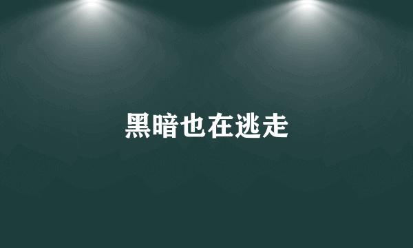 黑暗也在逃走