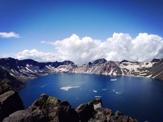 长白山天池(中国最深最高的湖)