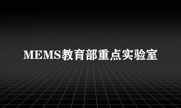 MEMS教育部重点实验室