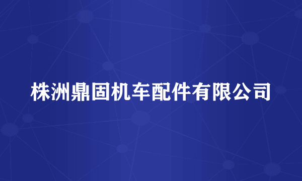 株洲鼎固机车配件有限公司