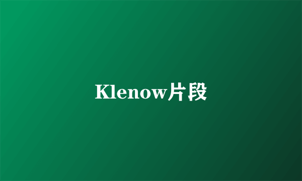 Klenow片段