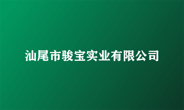 汕尾市骏宝实业有限公司