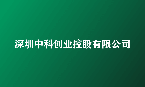 深圳中科创业控股有限公司