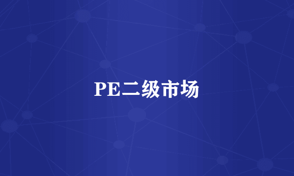 PE二级市场