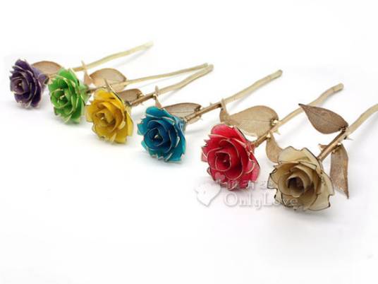 金玫瑰(金箔工艺花)