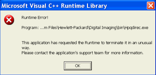 runtime error