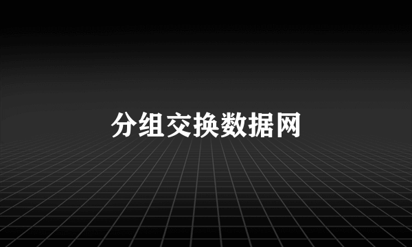 分组交换数据网